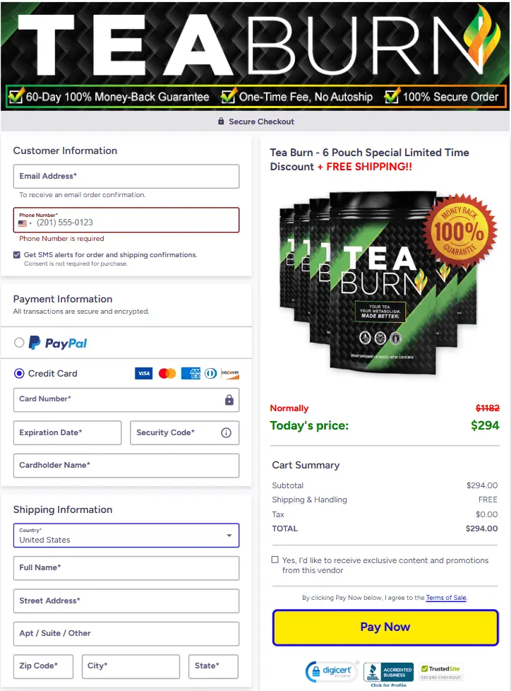 Tea Burn Order Now